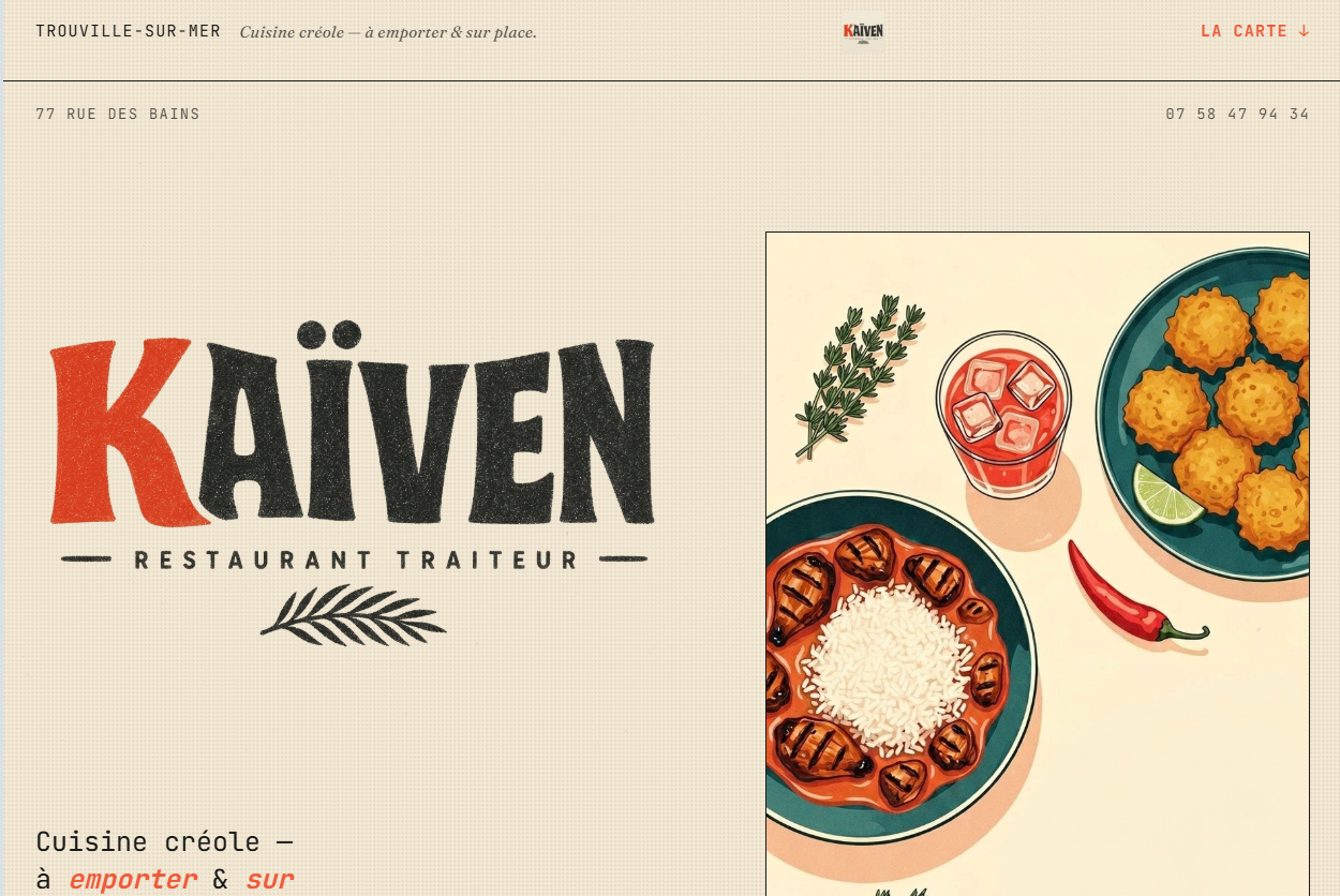 Site kaïven créé par AA, studio web & conseil