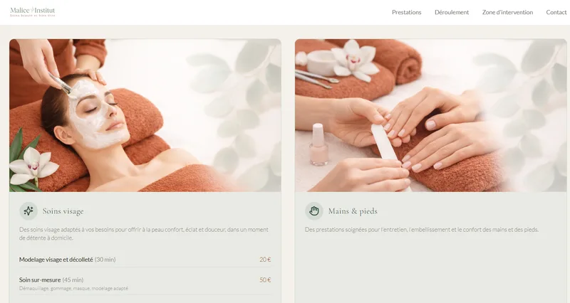 Site belle institut créé par AA, studio web & conseil
